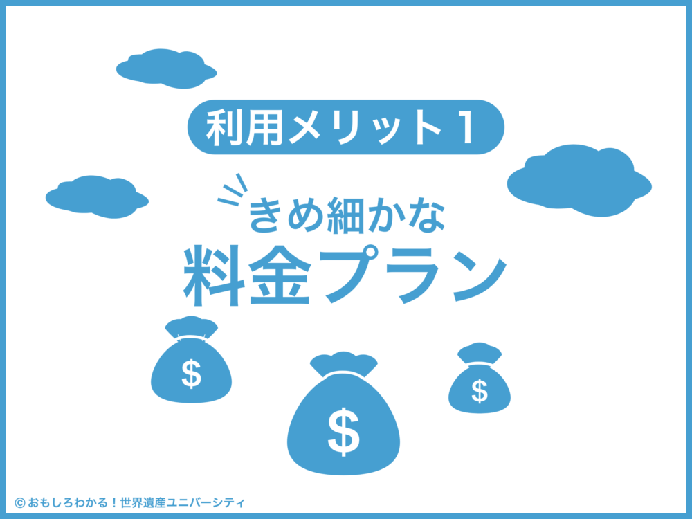 おもしろわかる！世界遺産ユニバーシティ イーシムさんeSIM-san きめ細かな料金プラン