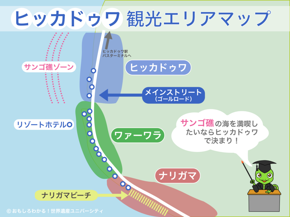 おもしろわかる！世界遺産ユニバーシティ スリランカおすすめ観光スポット ヒッカドゥワ 地図