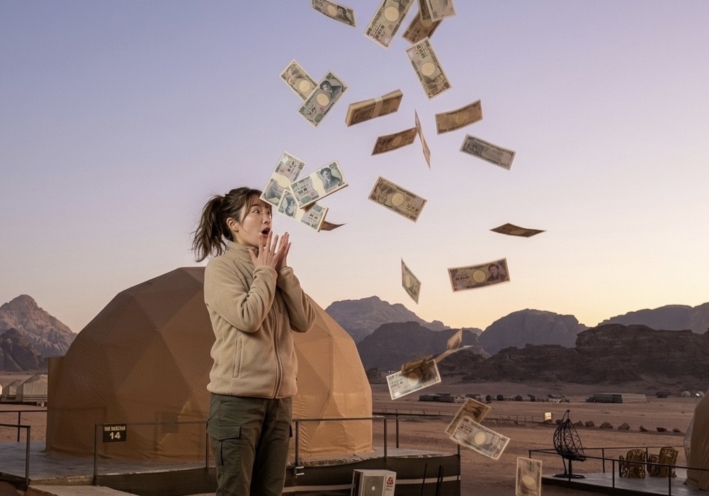 おもしろわかる！世界遺産ユニバーシティ ワディラムのバブルテント 宿泊料金の高さ